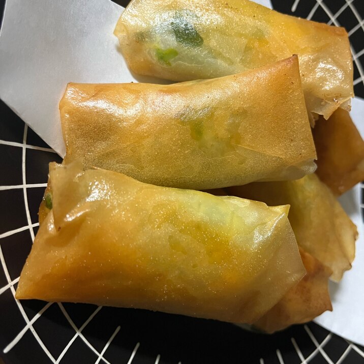 ごはんに合う!さわらとチーズの春巻き